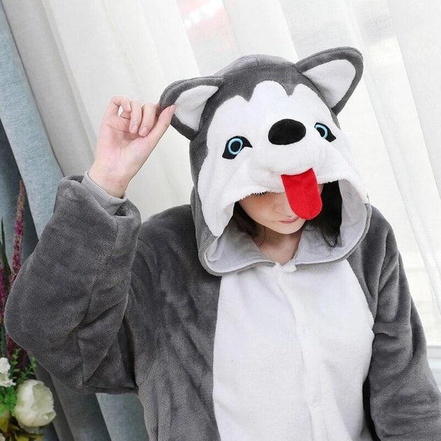 Пижама Kigurumi Хаскі XL 175-185 см Сірий (6047/XL) - фото 6