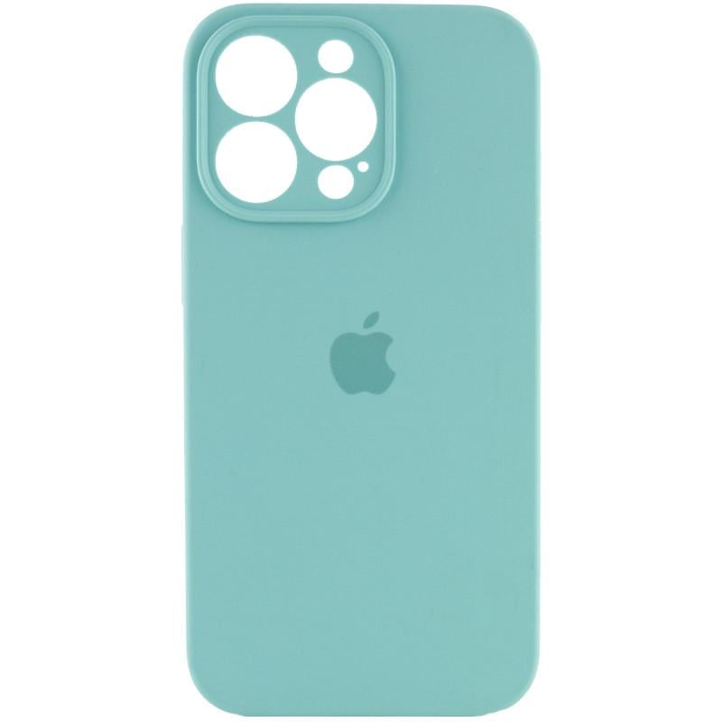 Чохол Silicone Case Full Camera Protective (AA) для Apple iPhone 15 Pro Max (6.7") Бірюзовий | Marine Green