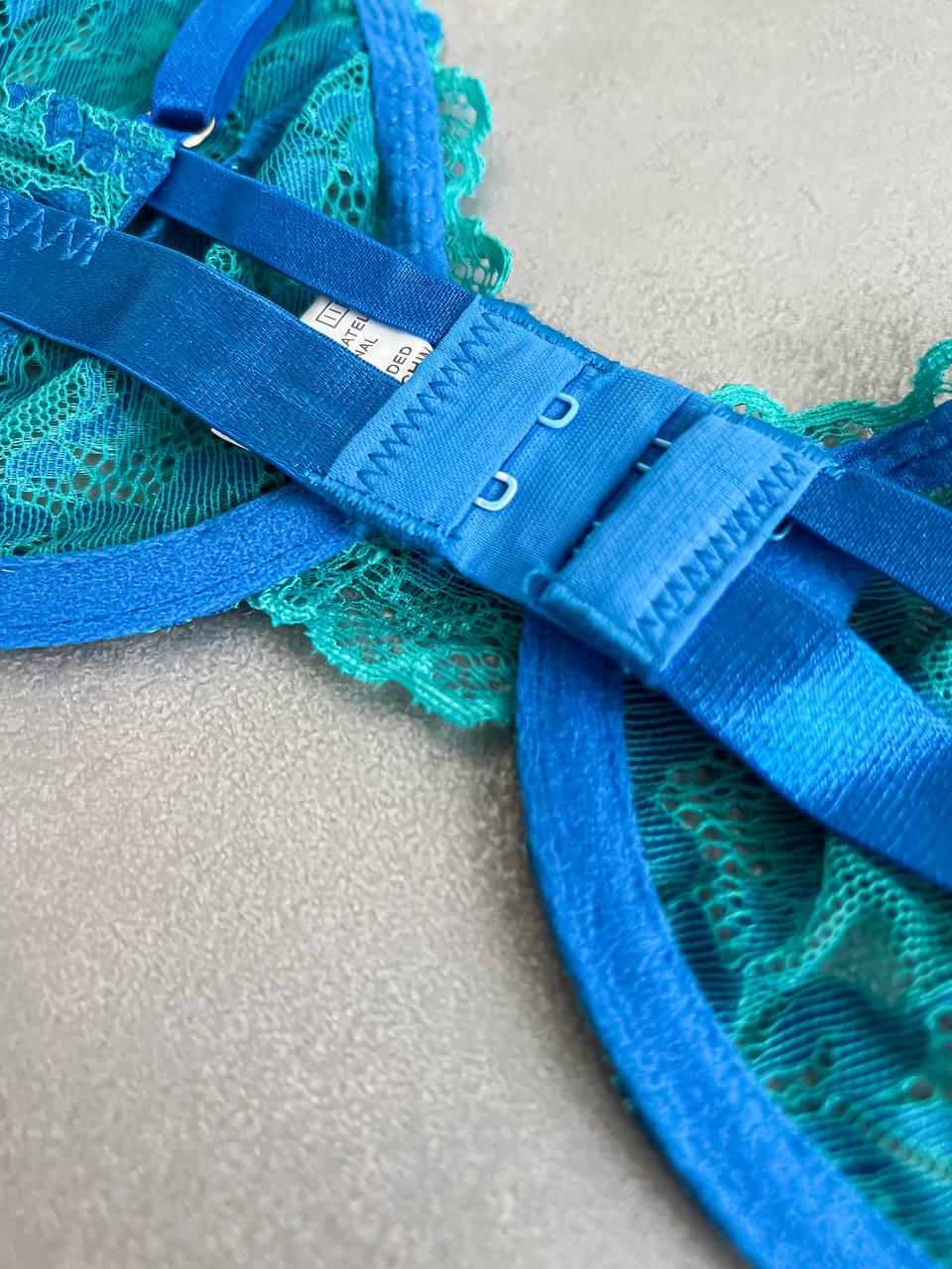 Комплект нижнего белья кружевной M Бирюзовый (DO2219) - фото 10 Комплект нижнего белья кружевной M Бирюзовый (DO2219) - фото 10