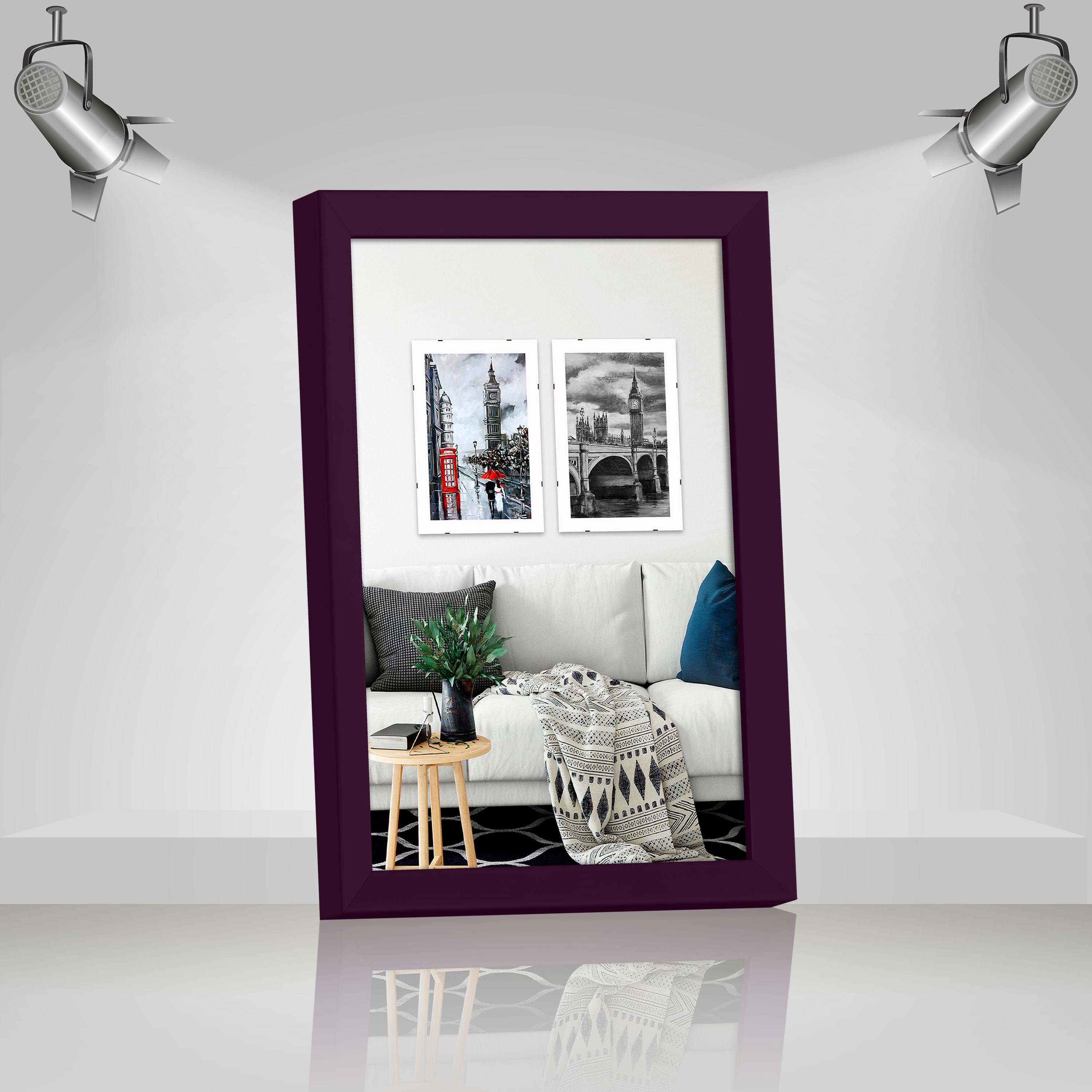 Фоторамка деревянная EmojiFrame 20х30 см AH2220-02 антибликовое стекло 2 мм Фиолетовый - фото 2 Фоторамка деревянная EmojiFrame 20х30 см AH2220-02 антибликовое стекло 2 мм Фиолетовый - фото 2