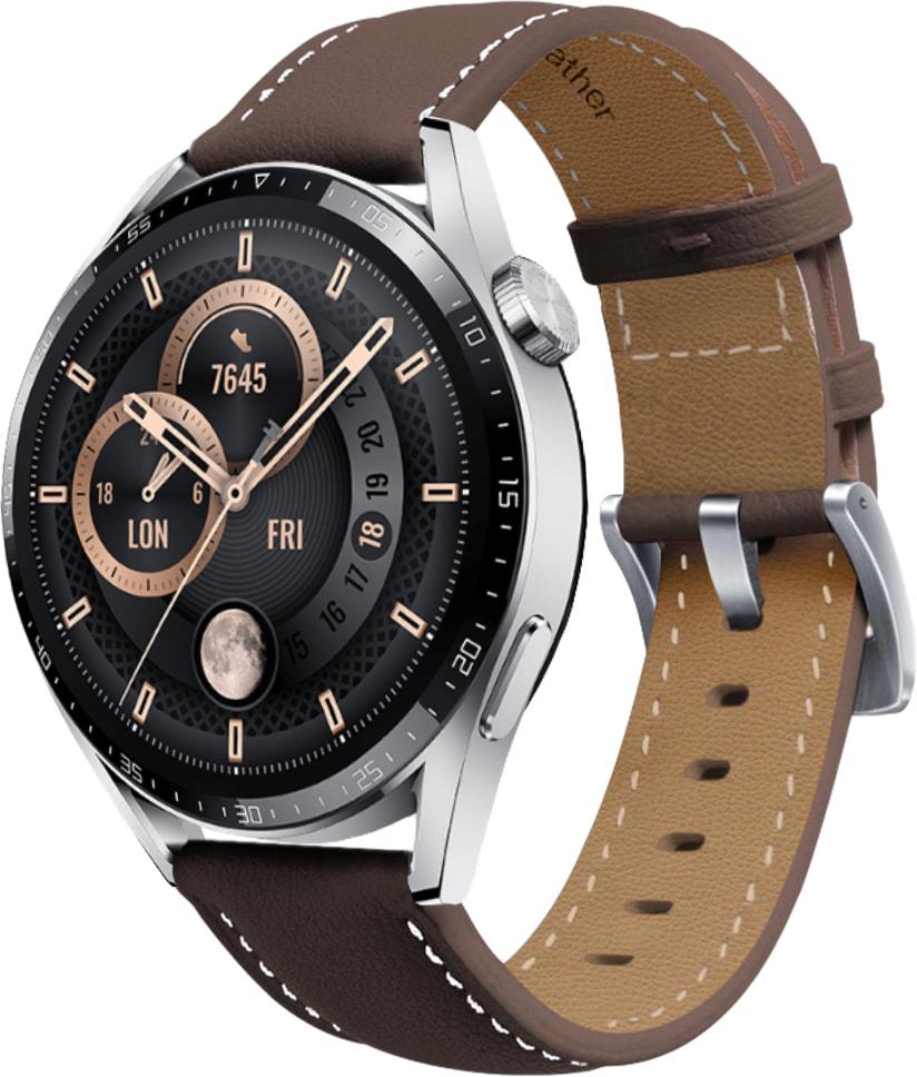 Ремешок кожаный Folsa для Huawei Watch GT3 46 мм Dark Brown (31548-05)