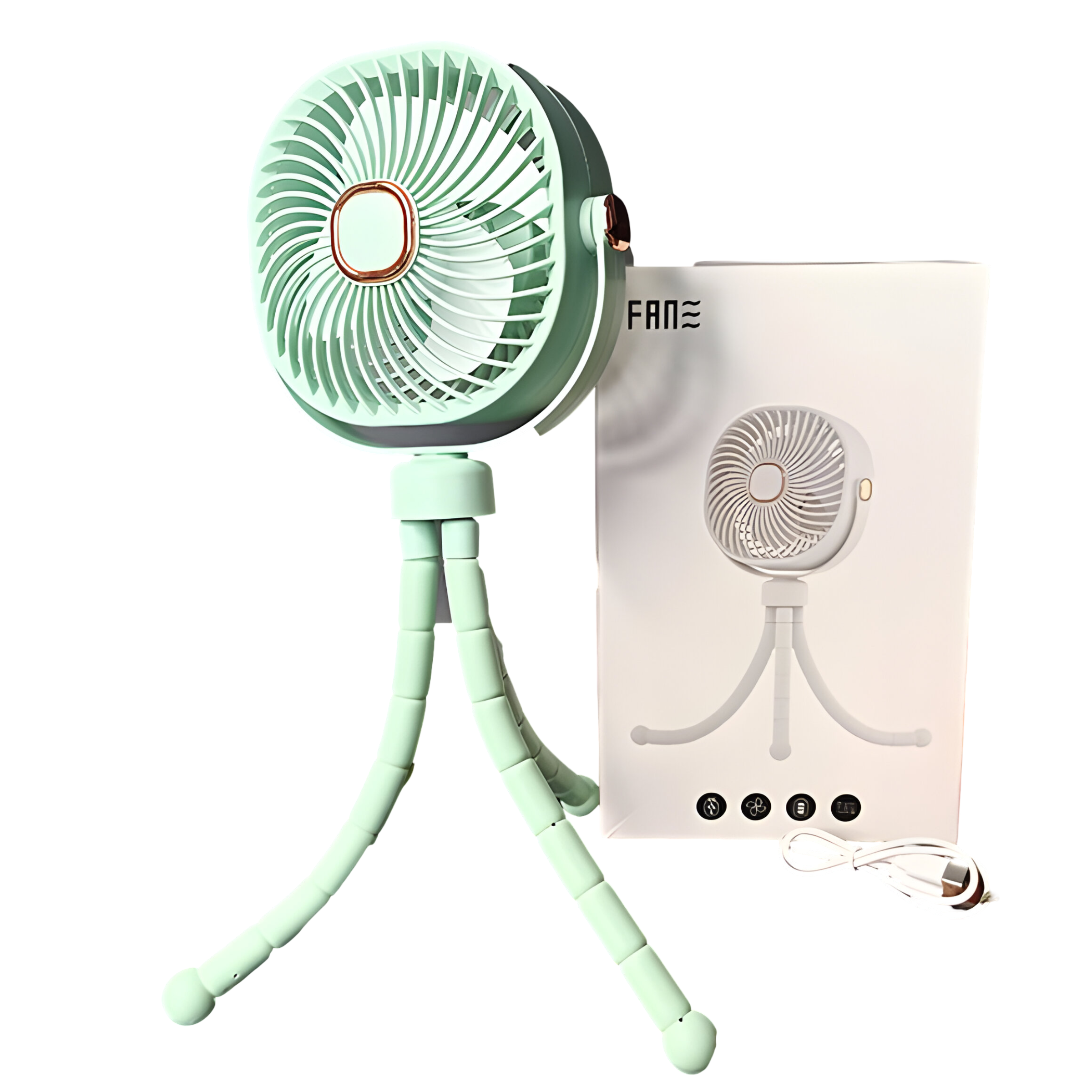 Вентилятор-USB настільний із гнучким штативом Салатовий (ZB114) - фото 1 Вентилятор-USB настільний із гнучким штативом Салатовий (ZB114) - фото 1