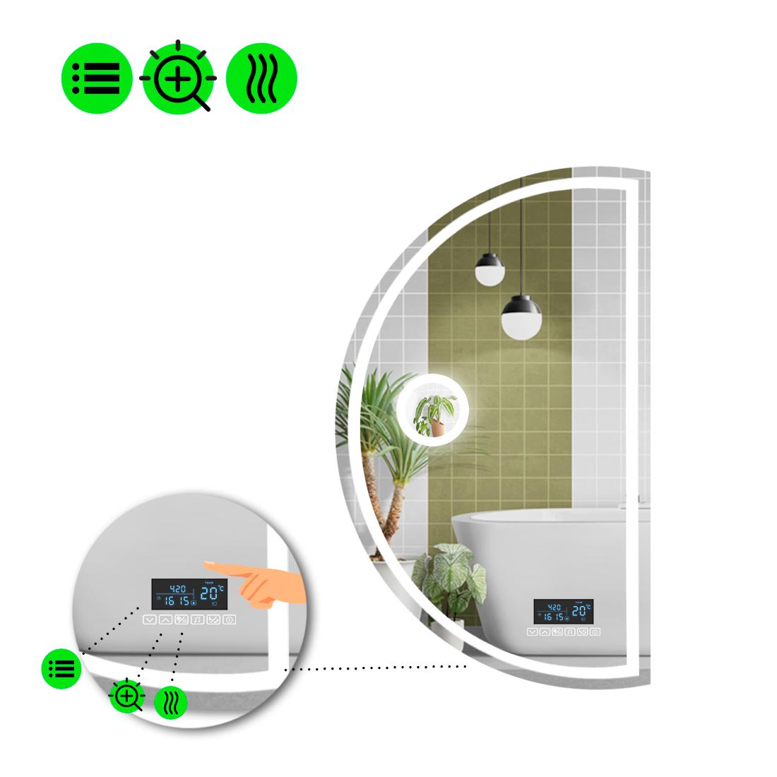 Зеркало с LED подсветкой Parette 1 с Smart-блоком 100x50 см (8995044)