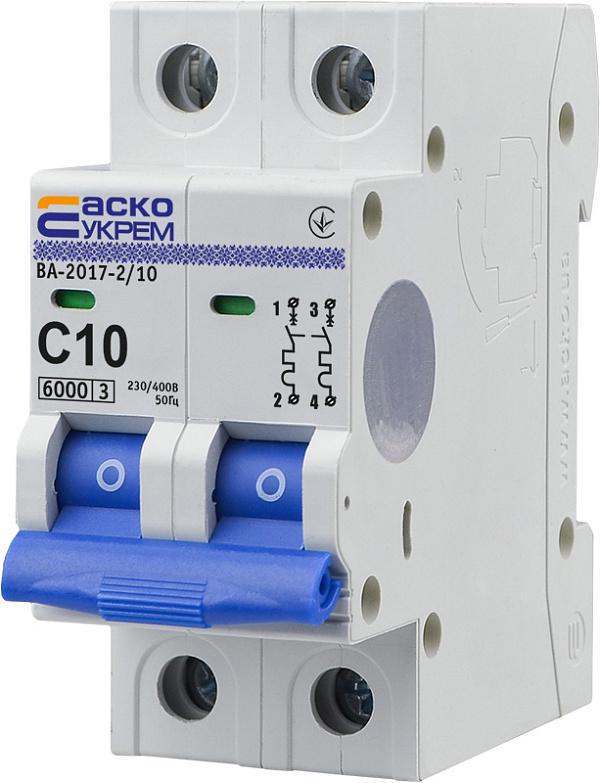 Автоматический выключатель АСКО-УКРЕМ ВА-2017/С 2р 10А (28679726)