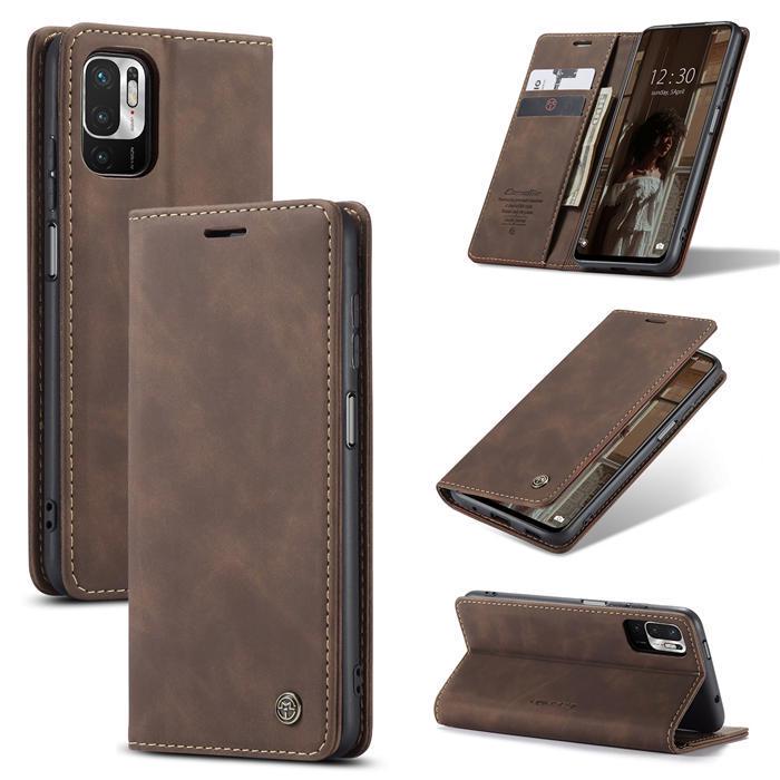 Чехол книжка с магнитом Xiaomi Redmi Note 10 5G CaseMe Dark Brown (29281-05)