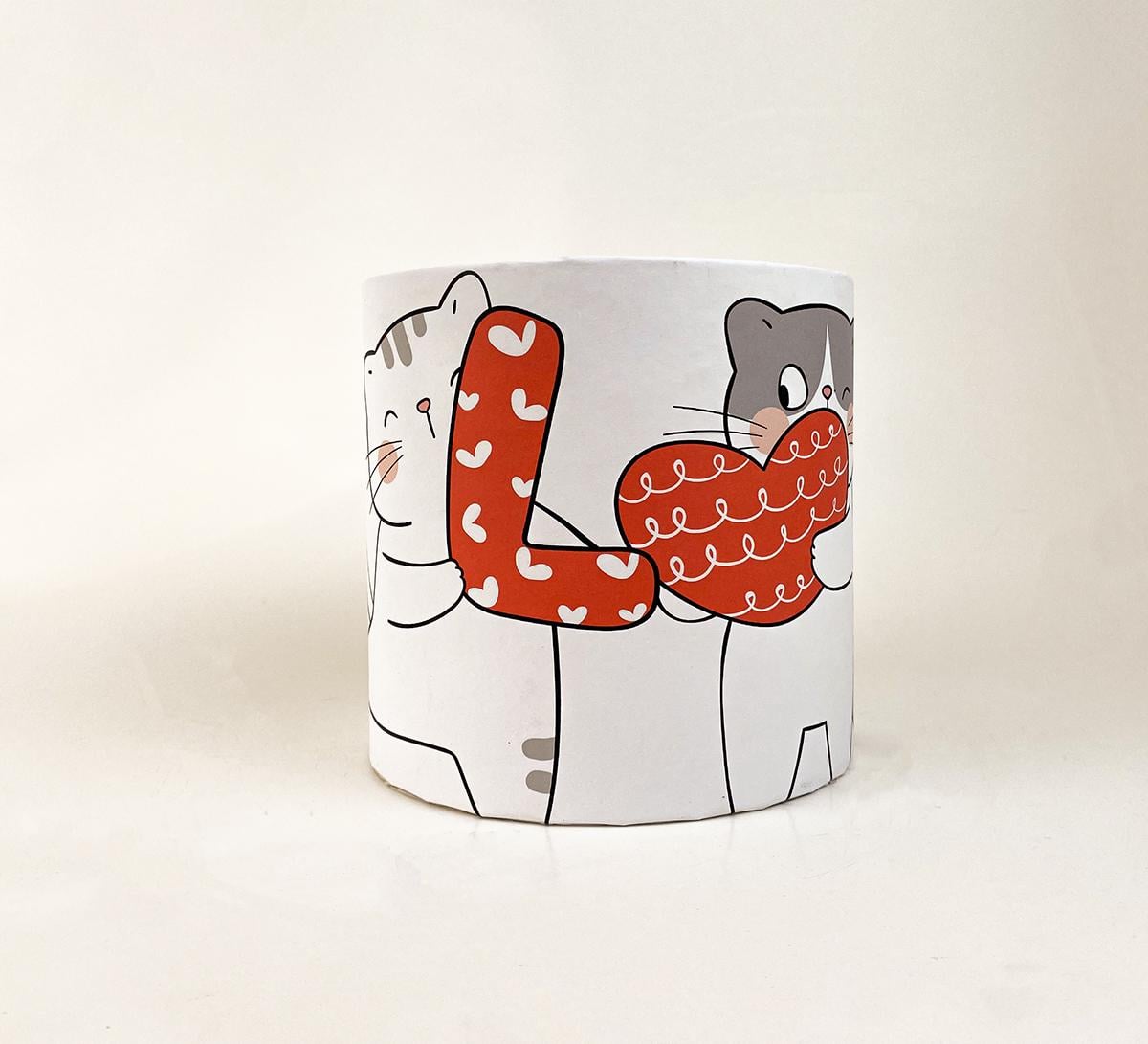 Коробка подарункова кругла "Котики love" 15х15 см (5765)