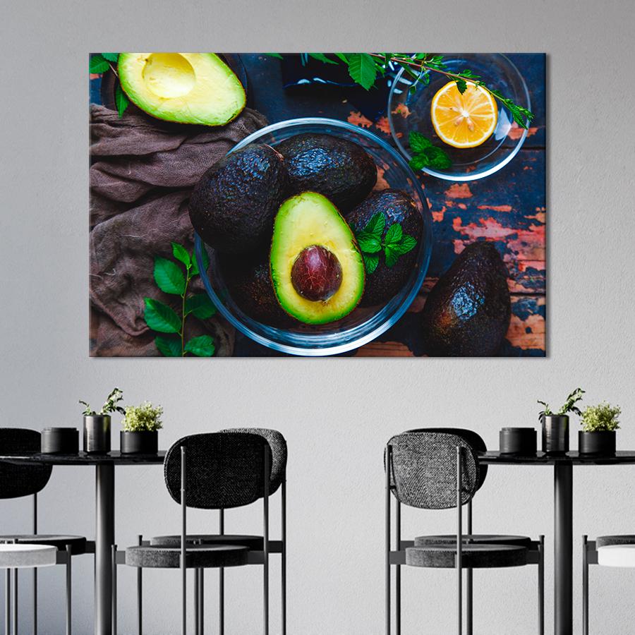 Настінний декор Авокадо сорту Хаас 80x54 см (A463-1)