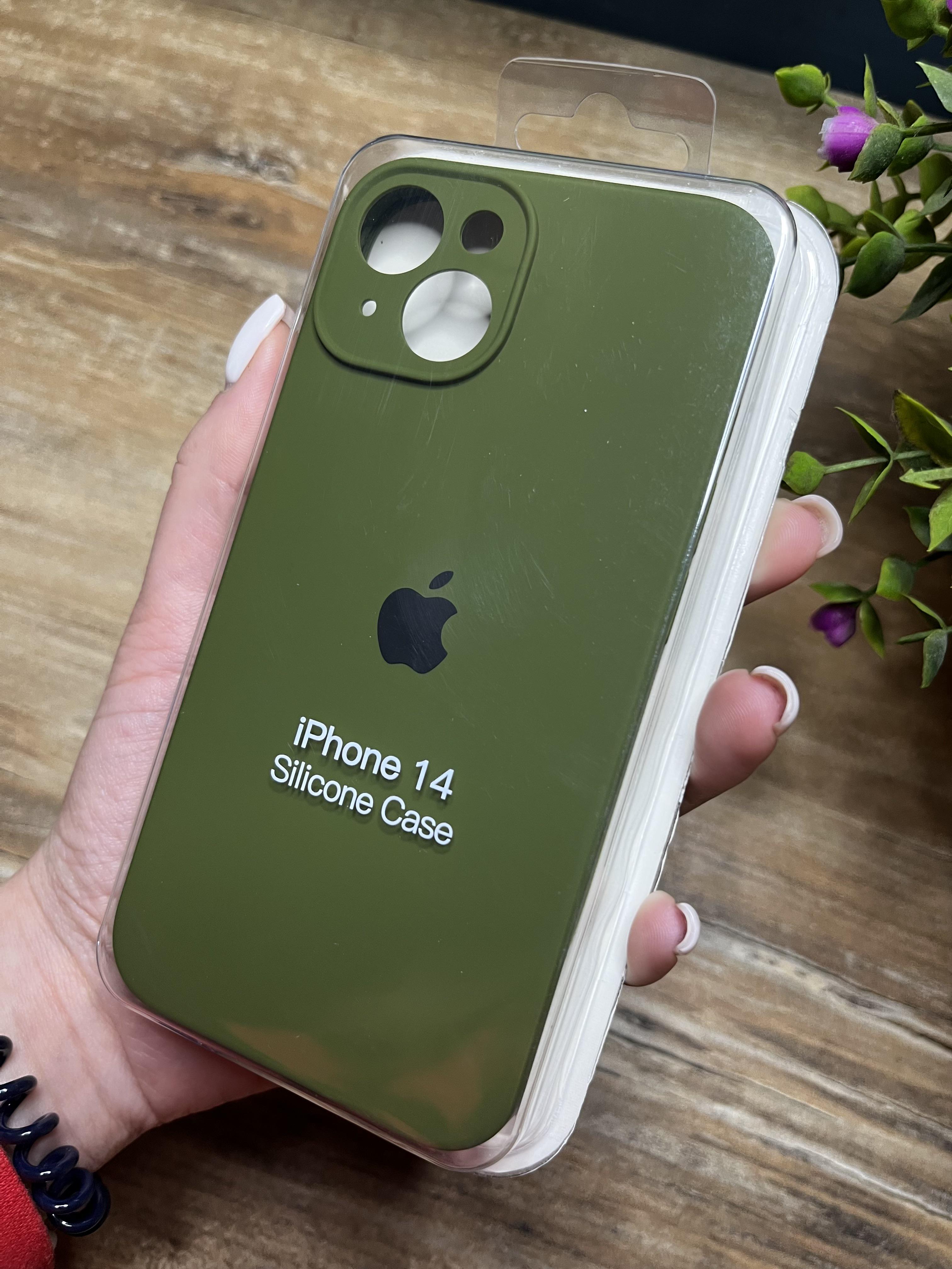 Чохол накладка на iPhone (Айфон) 14 закритий низ та закрита камера silicone case full camera на apple - фото 1