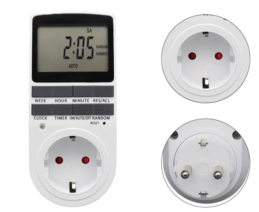 Розетка Timer Socket KWE-TM02-EU 8747 с таймером электронная недельная - фото 2