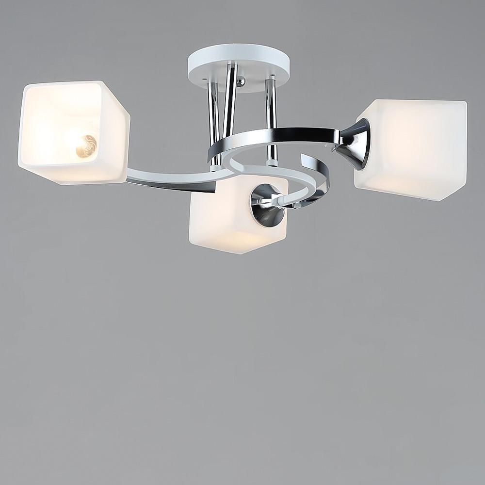 Люстра потолочная Light House SRS-19071/3 WT+CH Белый/Хром Люстра потолочная Light House SRS-19071/3 WT+CH Белый/Хром