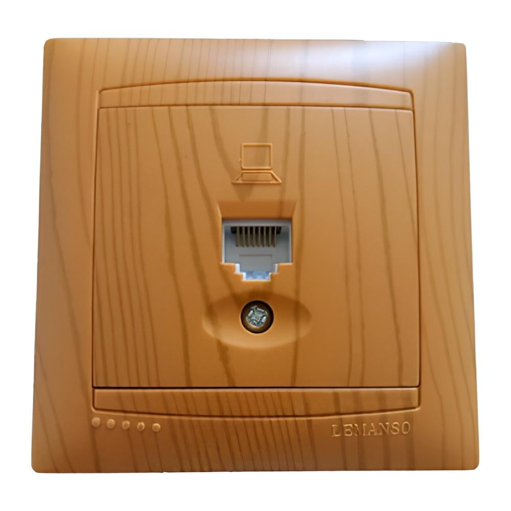 Розетка комп'ютерна Lemanso Сакура Вільха (LMR1428)