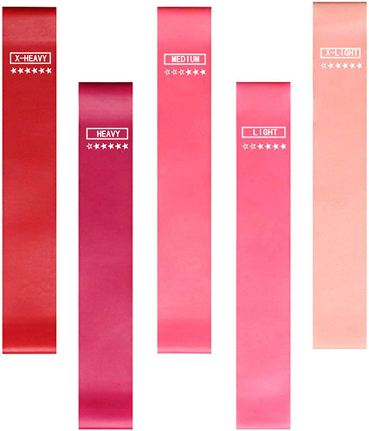 Резинки для фитнеса и тренировок Yoga Fitness Bands 2-18 кг 5 шт. Pink (CN-RB023)