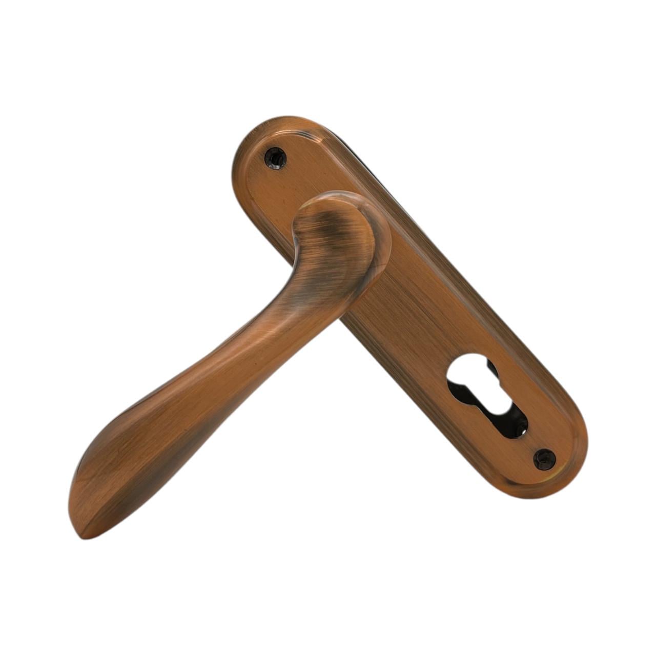 Дверные ручки межкомнатные из латуни Ozcanlar Selin Kisa Yale Bakir/Oksid 62 мм (360063)