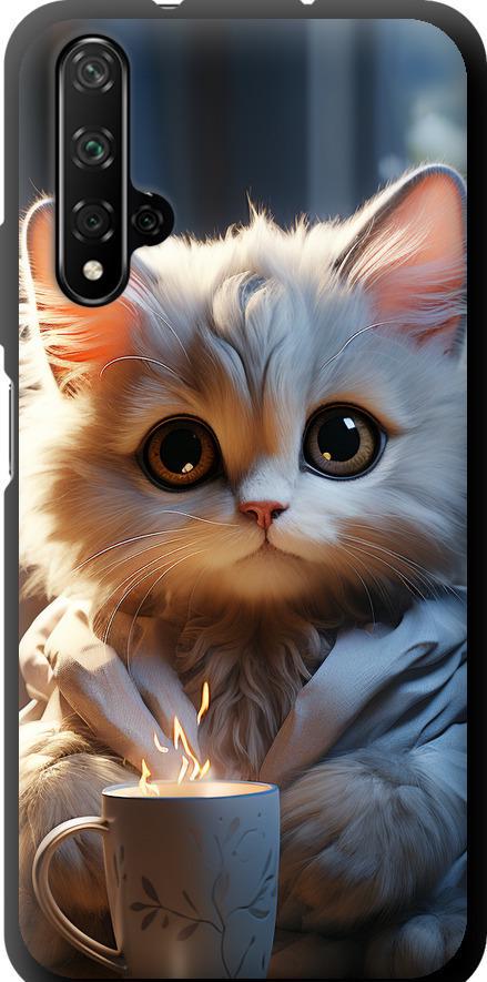 Чехол на Huawei Honor 20 White cat (5646b-1697-42517) Чехол на Huawei Honor 20 White cat (5646b-1697-42517)