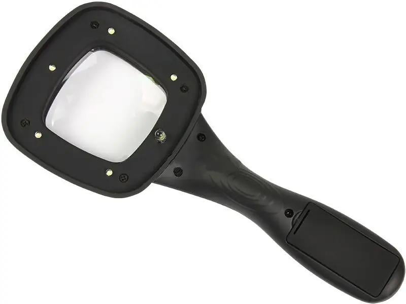 Лупа с подсветкой ручная Magnifier 600558 4х60 мм Черный
