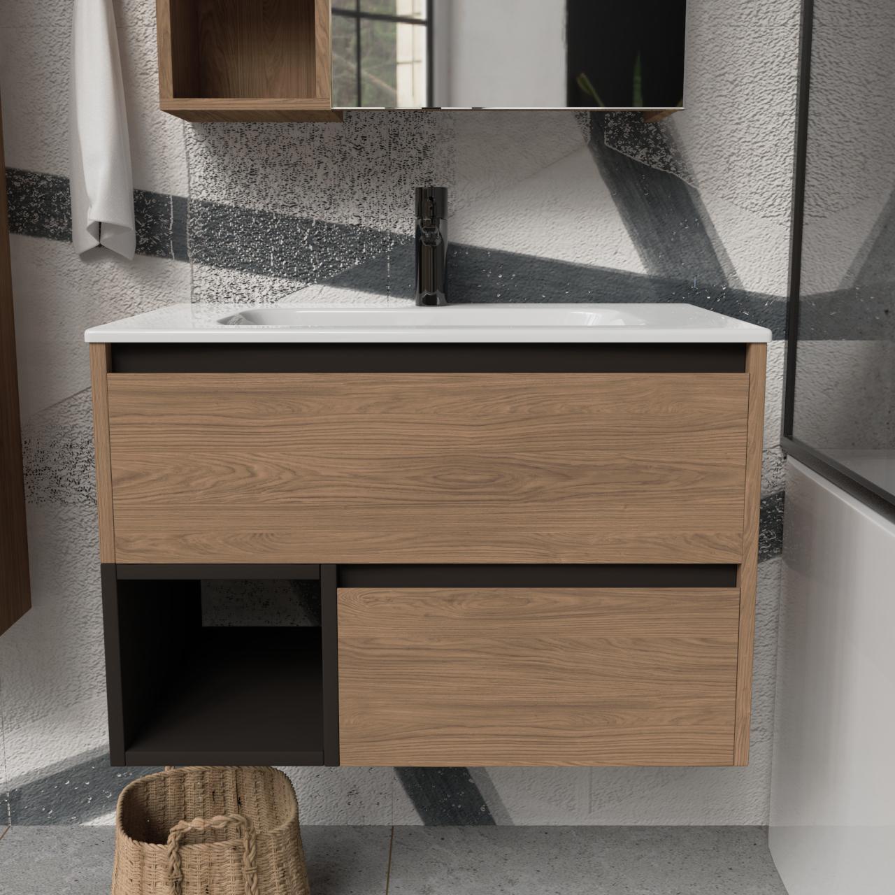 Тумба подвесная с раковиной MVK Vostok Craft 70 В2 700х450х530 мм Дуб Казелла (c270kll) - фото 1 Тумба подвесная с раковиной MVK Vostok Craft 70 В2 700х450х530 мм Дуб Казелла (c270kll) - фото 1