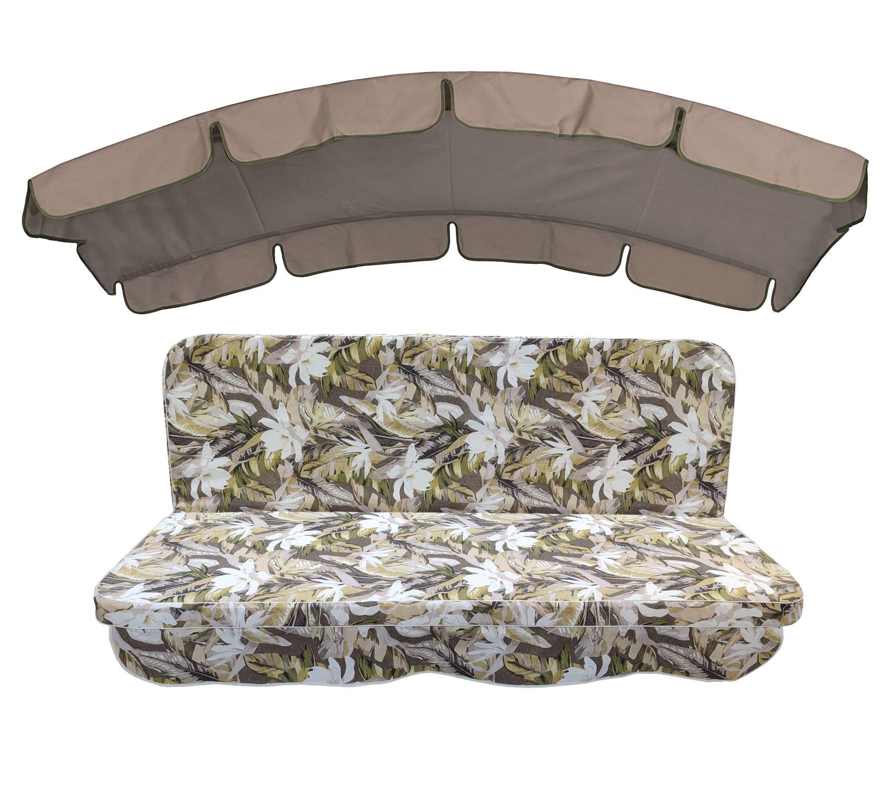 Комплект подушек к качелям eGarden CLAIR GRIS 180x110x6 см тент 120х210 см Кофейный (5636)