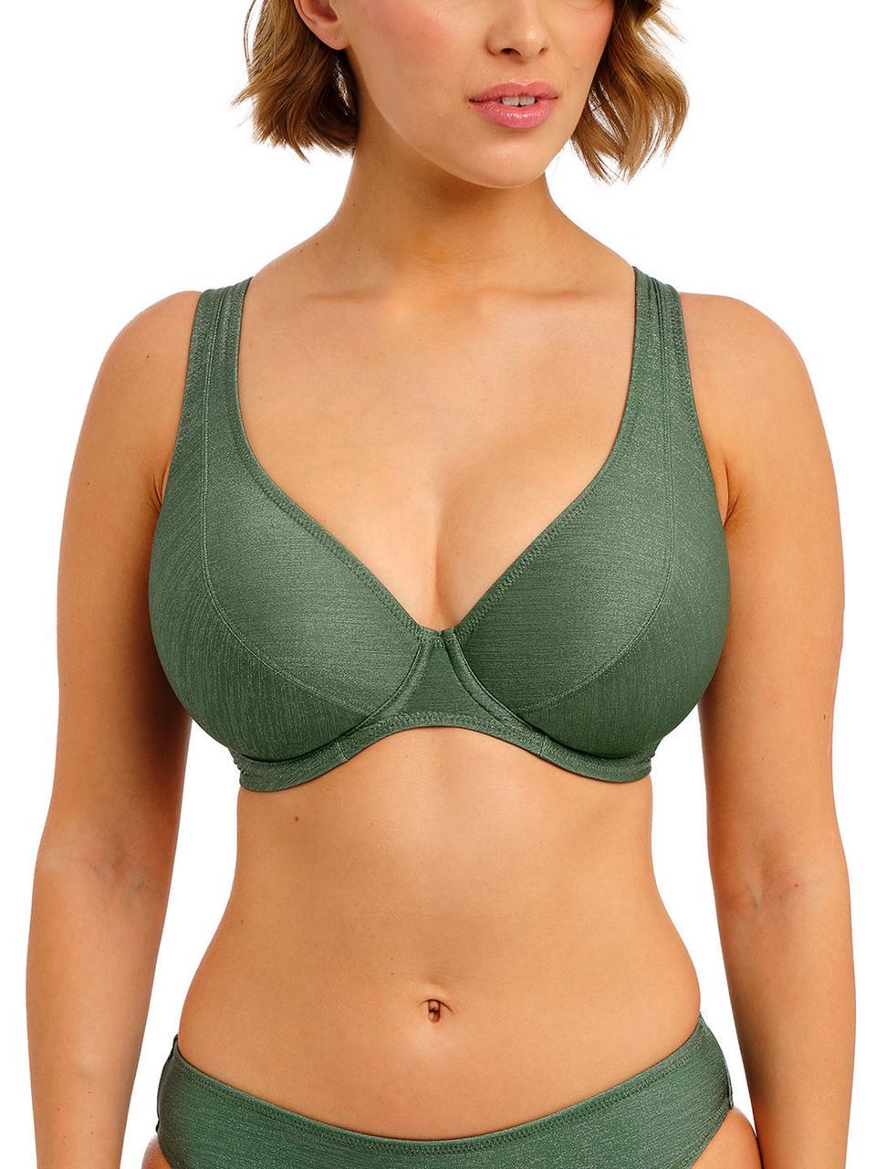 Купальний ліф Freya Arizona Wave 206113 м'який на кісточках з глибоким декольте 70G Зелений (193773732176 )