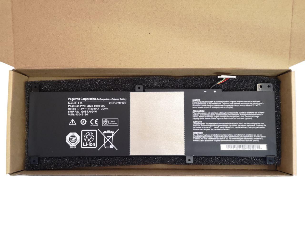 Аккумулятор для Medion Akoya S6213T/S6214T/S6413T/T15/0B23-018Y000/G6BTA024H 4150 mAh 30Wh (000012394)