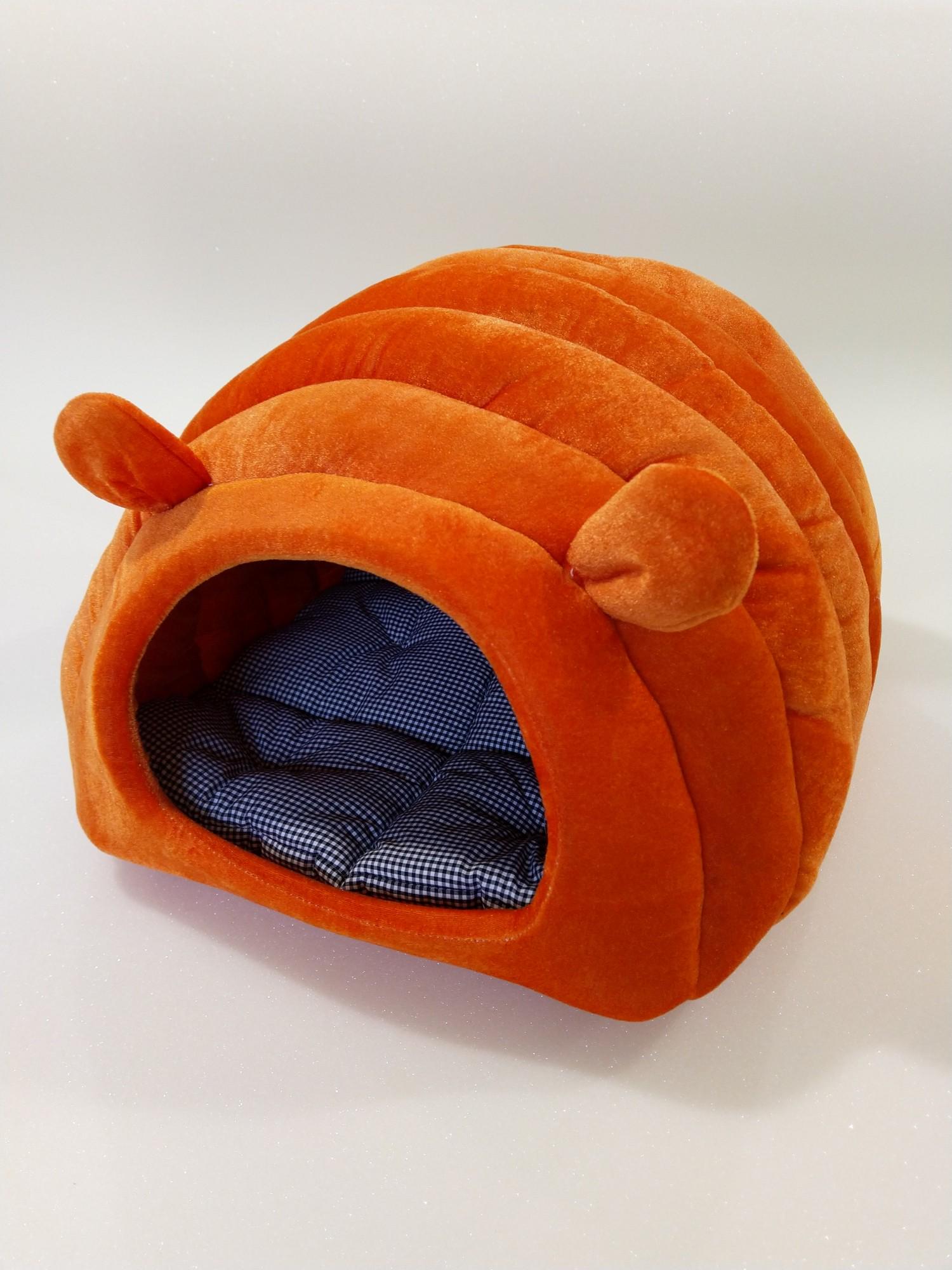 Домик-лежак для домашних животных Luх home Гусеница с подушкой 48х40х36 см Оранжевый (26858193) - фото 1