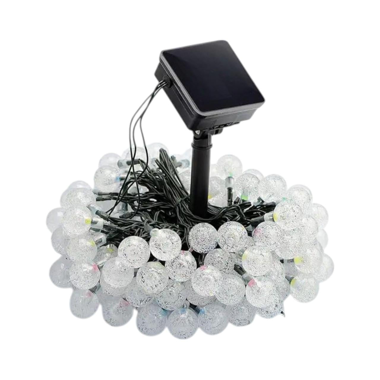 Гірлянда вулична на сонячній батареї Кришталеві кульки 12 м 100 LED (31516808) Гірлянда вулична на сонячній батареї Кришталеві кульки 12 м 100 LED (31516808)