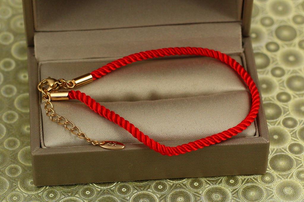 Браслет Xuping Jewelry красная нить 18 см Золотистый (27841665)