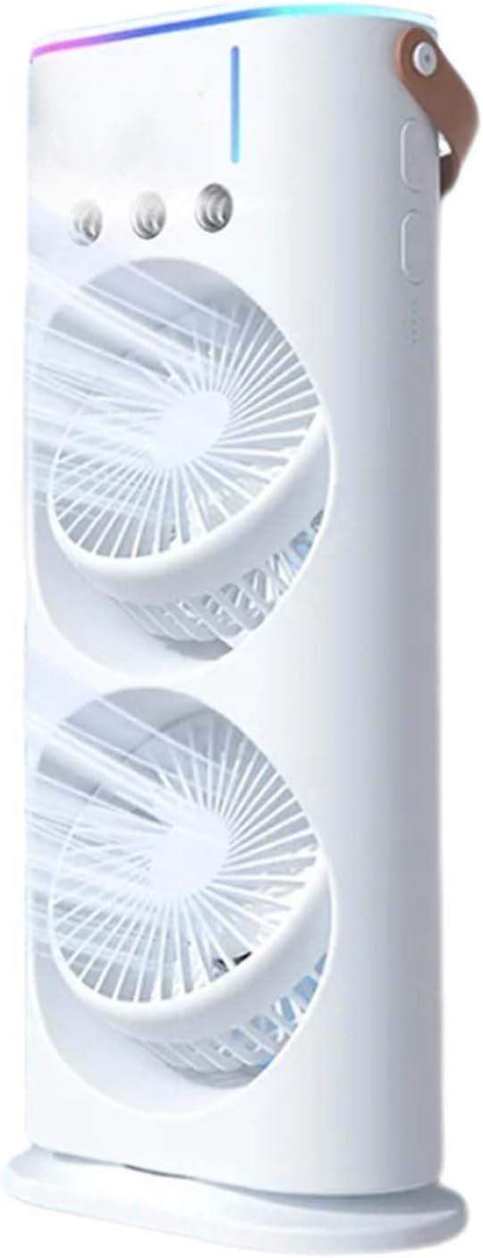 Настольный вентилятор-увлажнитель воздуха с LED подсветкой RGB на аккумуляторе/USB с пультом (17132) - фото 2 Настольный вентилятор-увлажнитель воздуха с LED подсветкой RGB на аккумуляторе/USB с пультом (17132) - фото 2