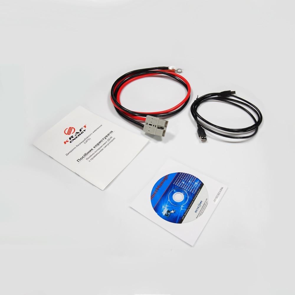 Комплект резервного живлення Kraft UPS PSW-3000VA LCD 2400W 48V та гелева батарея 5080 Wh (42-00064-4-1) - фото 8 Комплект резервного живлення Kraft UPS PSW-3000VA LCD 2400W 48V та гелева батарея 5080 Wh (42-00064-4-1) - фото 8