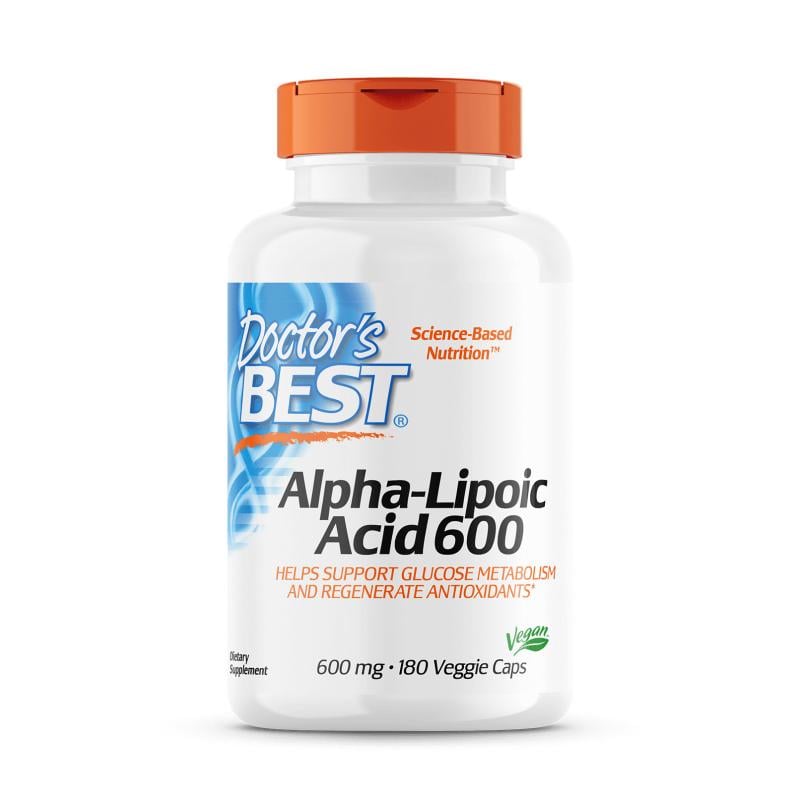 Натуральна добавка Doctor's Best Alpha-Lipoic Acid 600 мг 180 вегакапс. (5301)