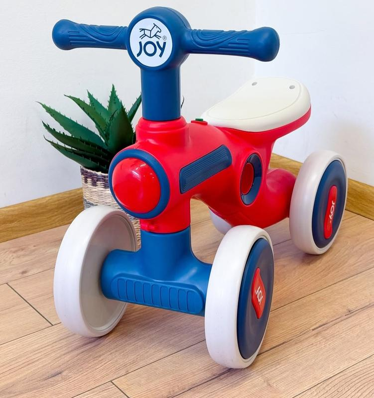 Велобіг дитячий 4-х колісний Corso JOY TL-91-147 пластикова рама світло озвучено українською Червоний (2635330388)