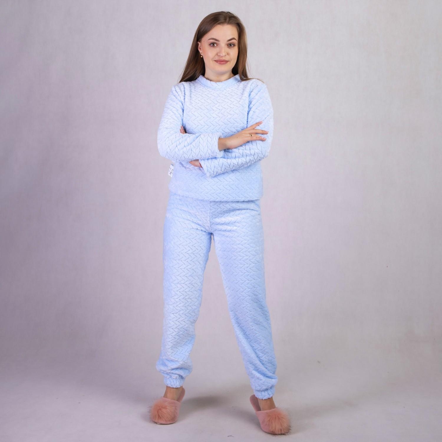 Пижама женская махровая GO-IN TN3-2103 р. 42-44 Голубой - фото 2 Пижама женская махровая GO-IN TN3-2103 р. 42-44 Голубой - фото 2