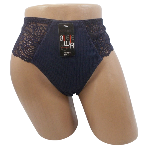 Женские трусики бразилиана Biweier 5013 в рубчик 3XL Синий (1608542407)