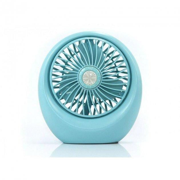 Вентилятор настольный портативный DianDi Mini Fan SQ-1978A аккумуляторный с USB-зарядкой Голубой