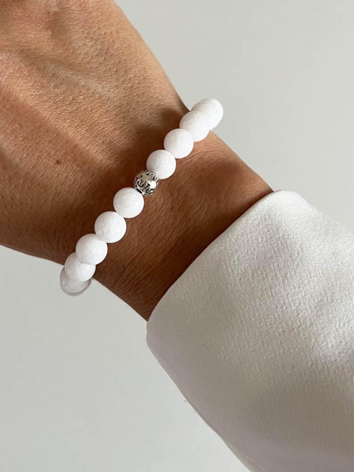 Браслет из белого нефрита (4596)