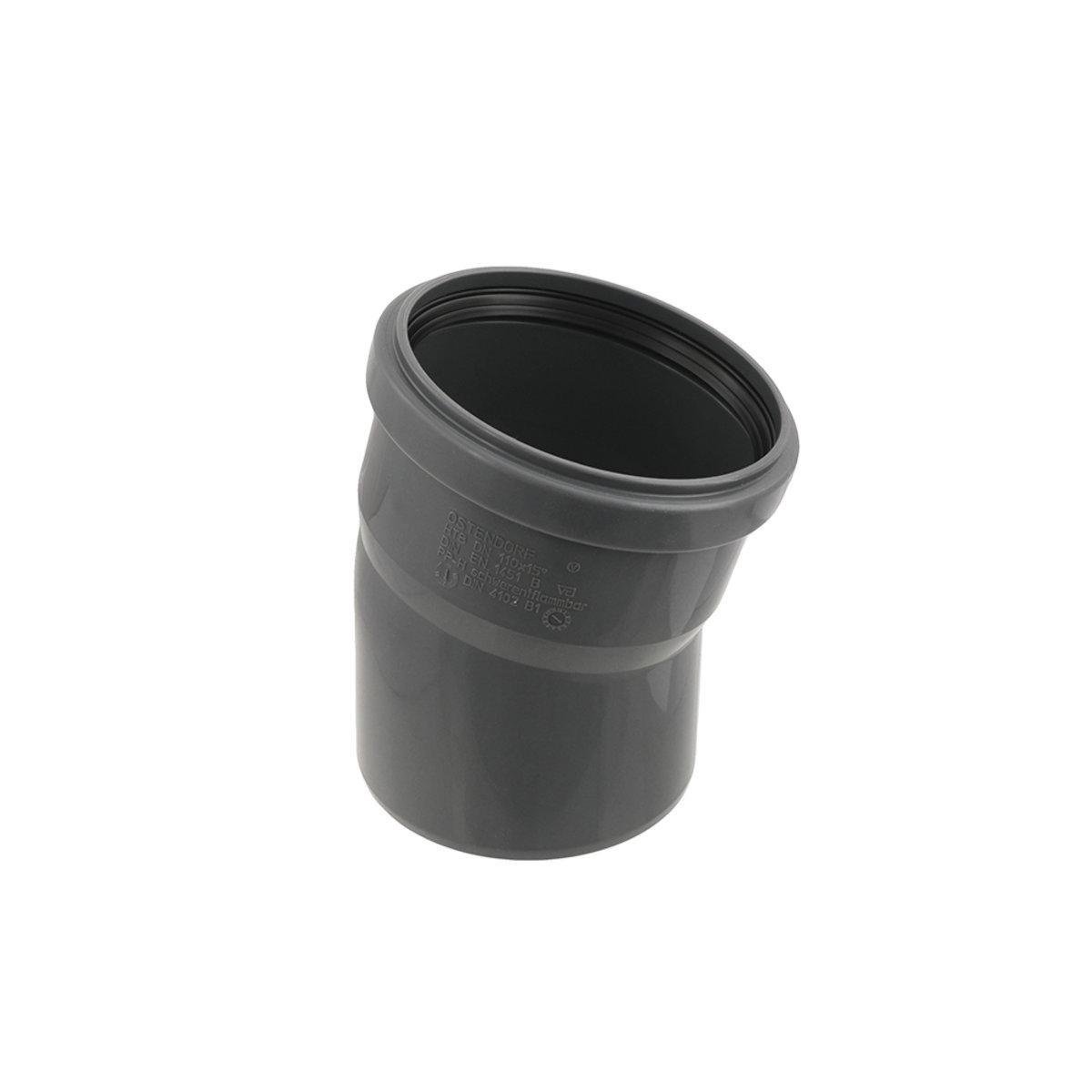 Колено канализационное внутреннее Ostendorf HT Safe Ф 110 мм 15° (42350)