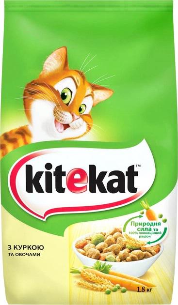 Корм для кошек сухой Kitekat с курицей и овощами 1,8 кг - фото 1