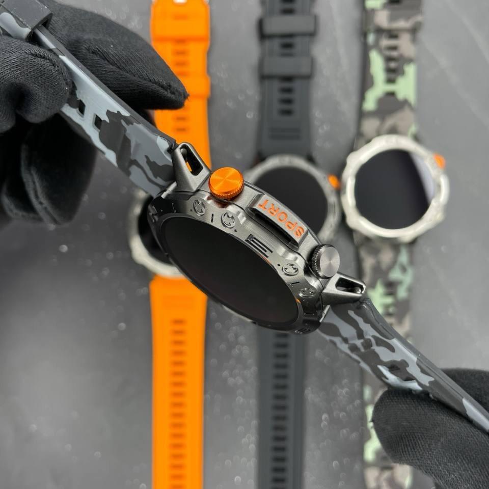 Смарт-годинник чоловічий круглий Modfit Combat Pro з металевим ремінцем/функцією дзвінка Чорний (1077-0269Pro) - фото 9