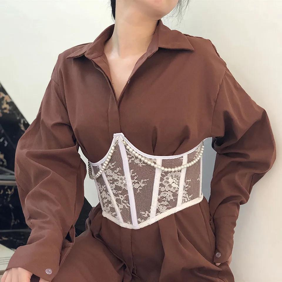 Пояс на шнуровке L 72/90 см Белый Пояс на шнуровке L 72/90 см Белый