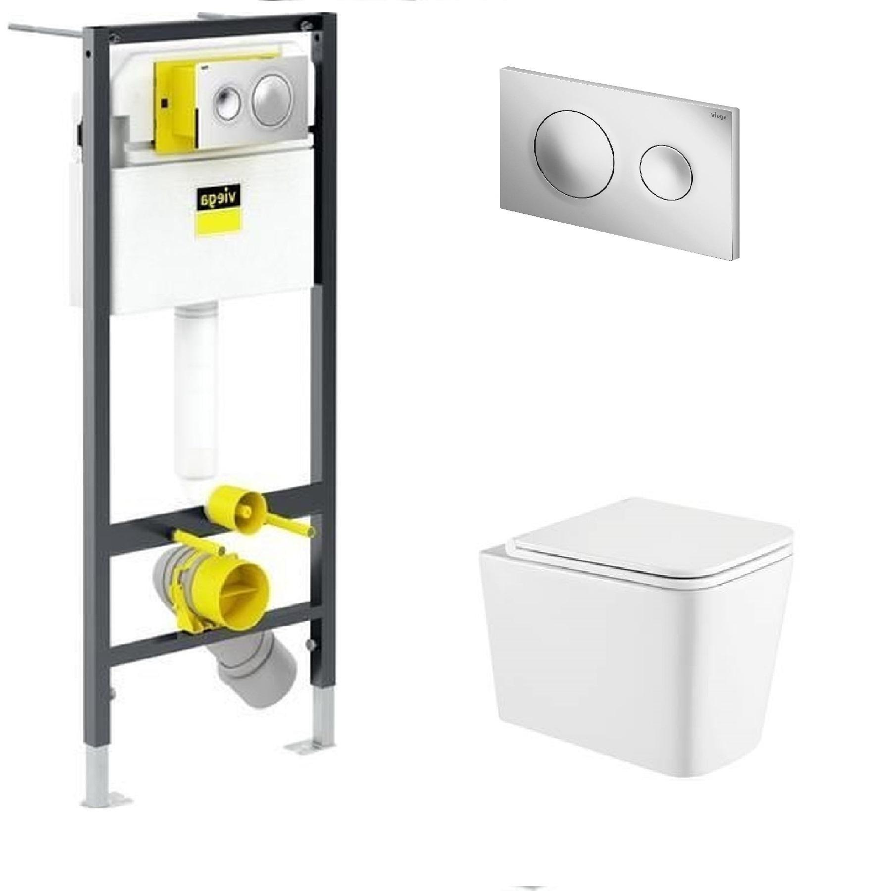 Комплект инсталляции Viega KVADRO Slim Duroplast/Soft-close (362241212)
