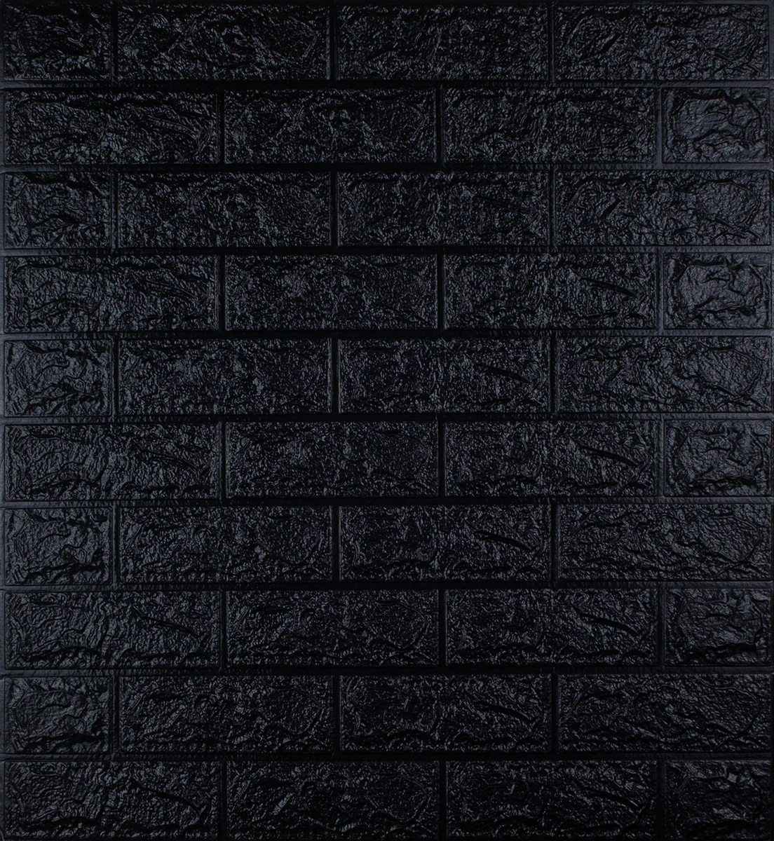 Самоклеюча 3D панель Sticker Wall декоративна під цеглу 700х770х5 мм Чорний