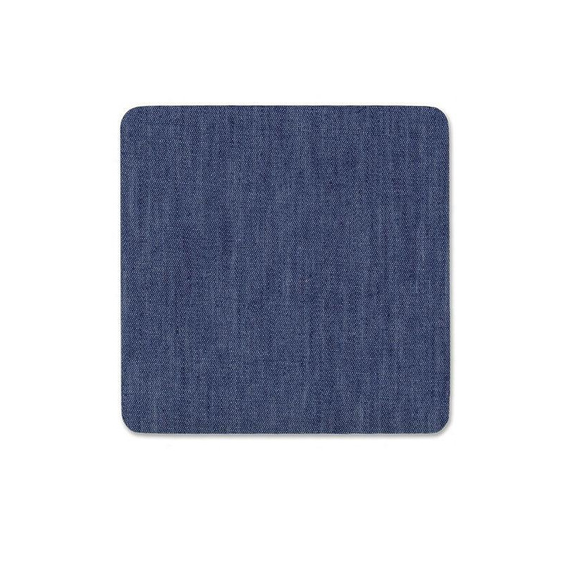 Наклейка-заплатка джинсовая для ремонта одежды утюгом Квадрат 12,5x12,5 см Синий