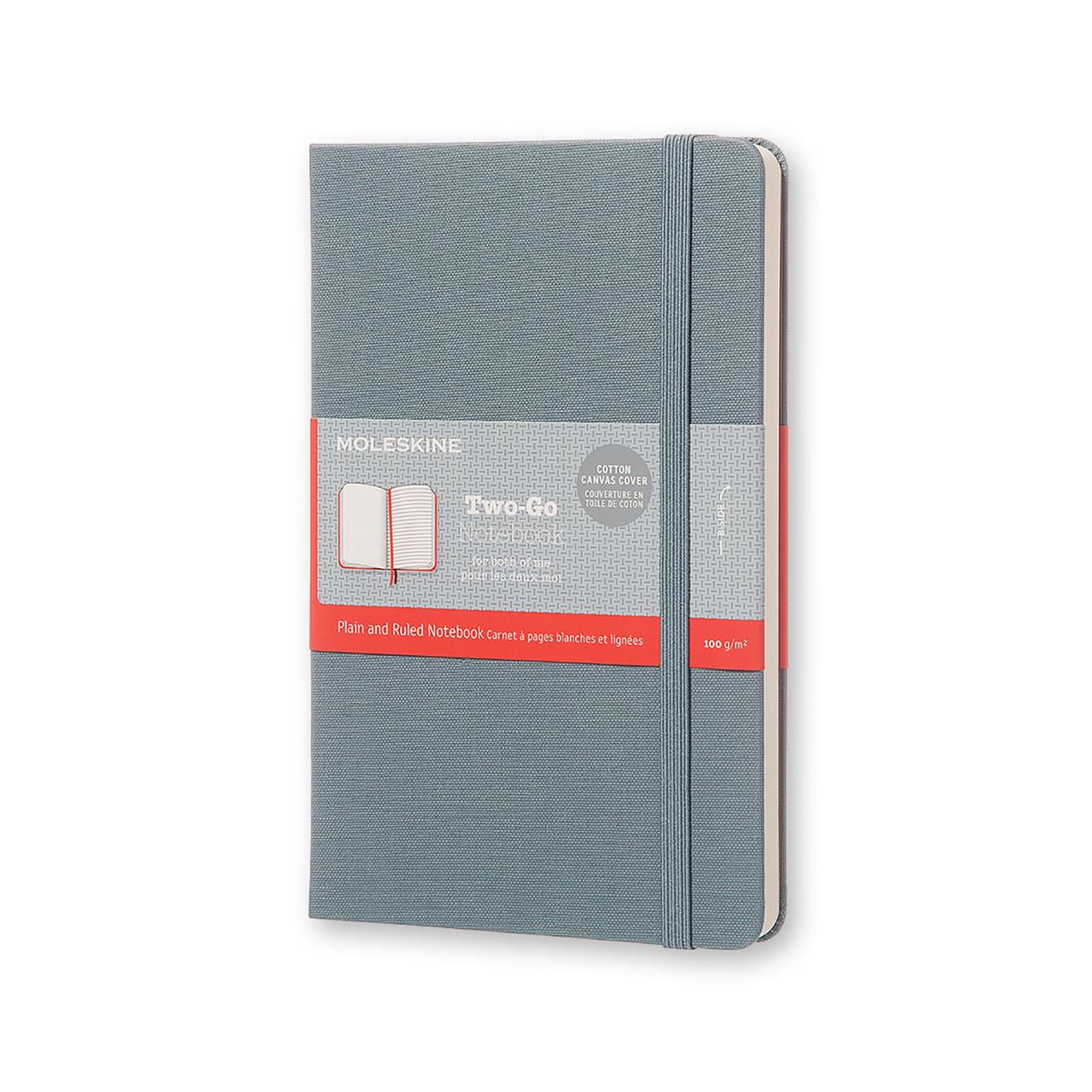 Блокнот Moleskine Limited Two-Go средний 144 страницы в тканевой обложке Голубой (8055002851657)