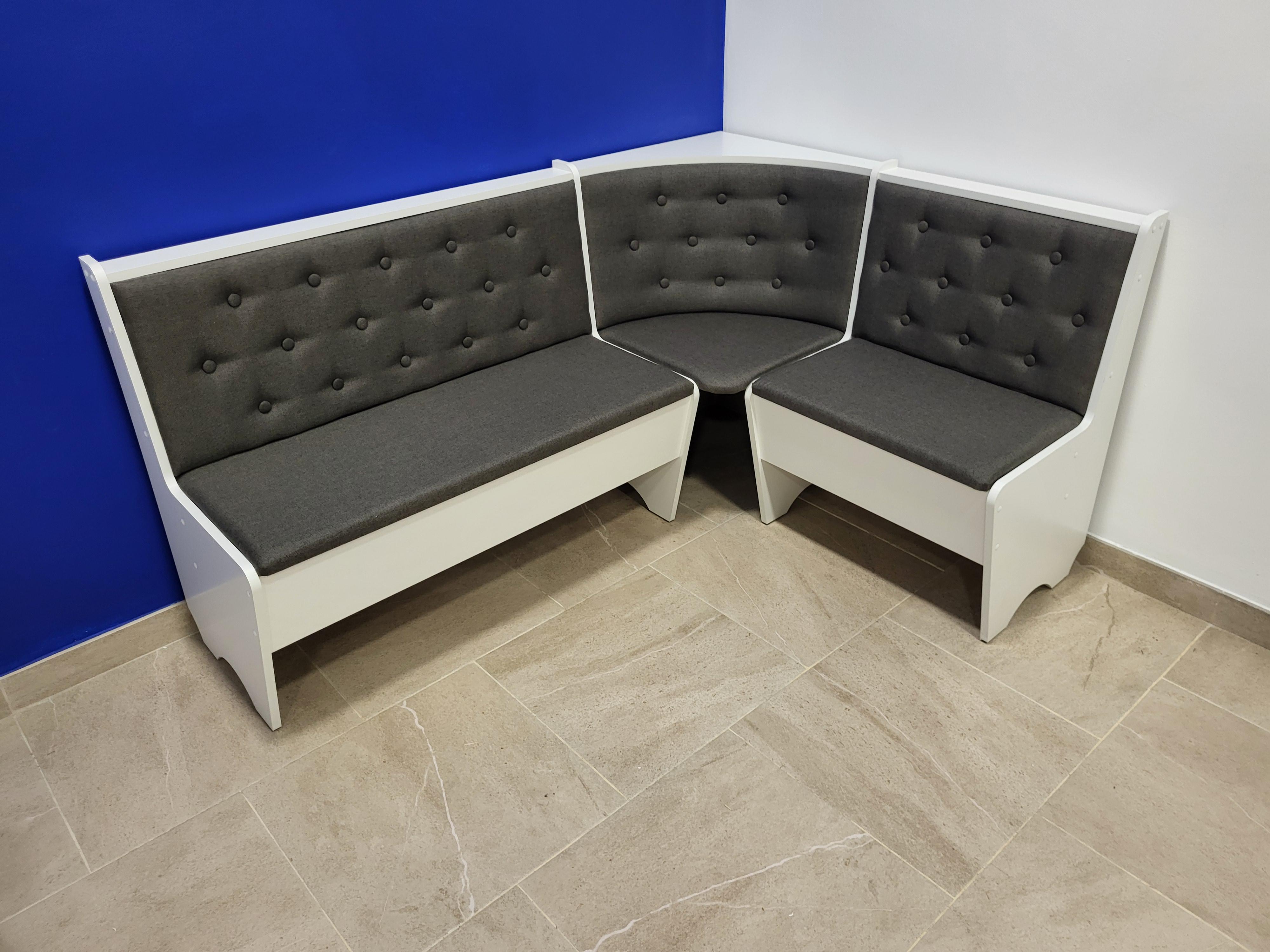 Кухонный уголок Семейный 113,5х153,5 см Белый/Мальмо (K-B-M)