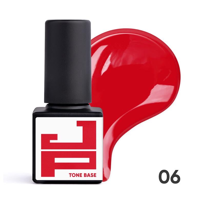 База кольорова каучукова Jerden Proff Tone Base 5 мл 06 Червоний