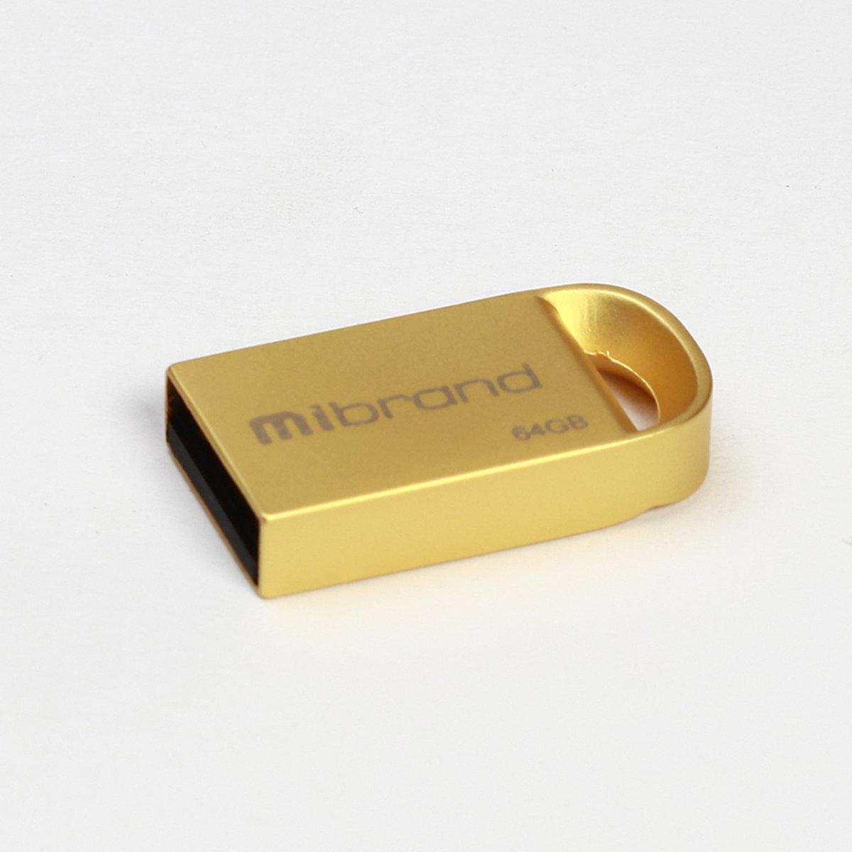 Флеш-накопитель для ноутбука Flash Mibrand USB 2.0 Lynx 64Gb Gold (MI2.0/LY64M2G)