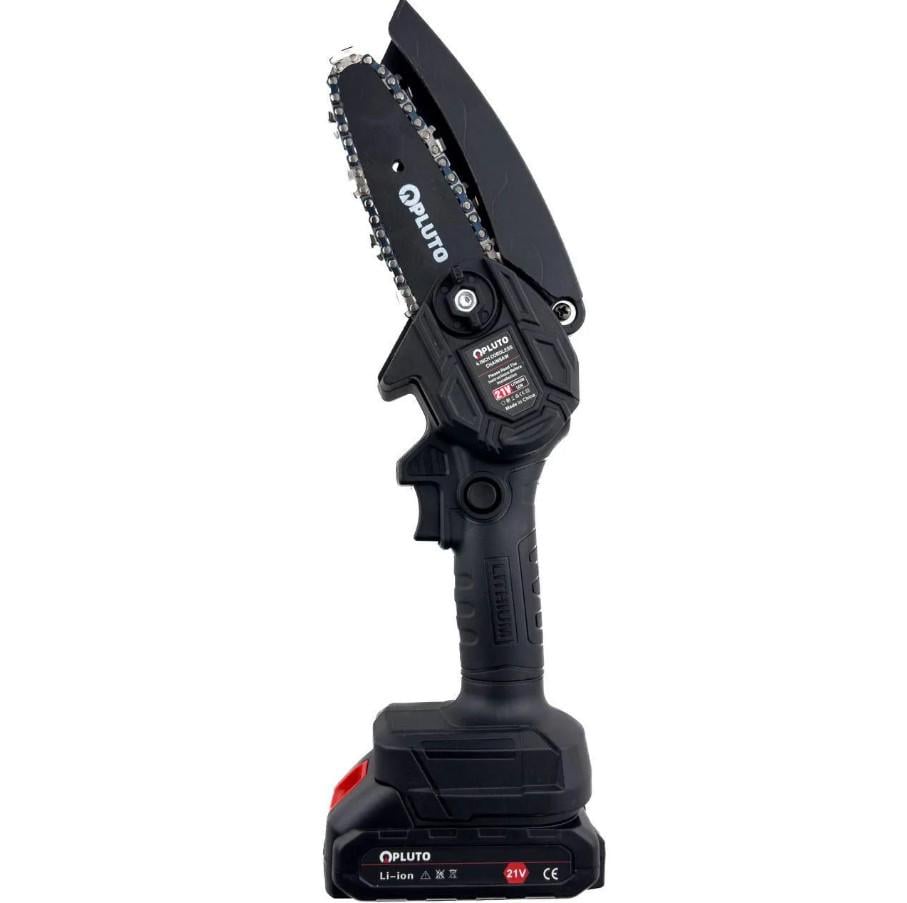 Электропила аккумуляторная цепная с 2 аккумуляторами 21 V Li-ion 4" Pluto (157) - фото 2
