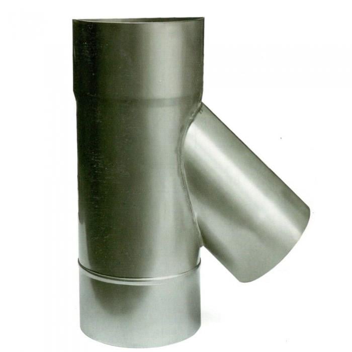 Тройник дымоходный из нержавеющей стали 45° 08 мм Ø180 AISI 304 (23-15-dimar000883)