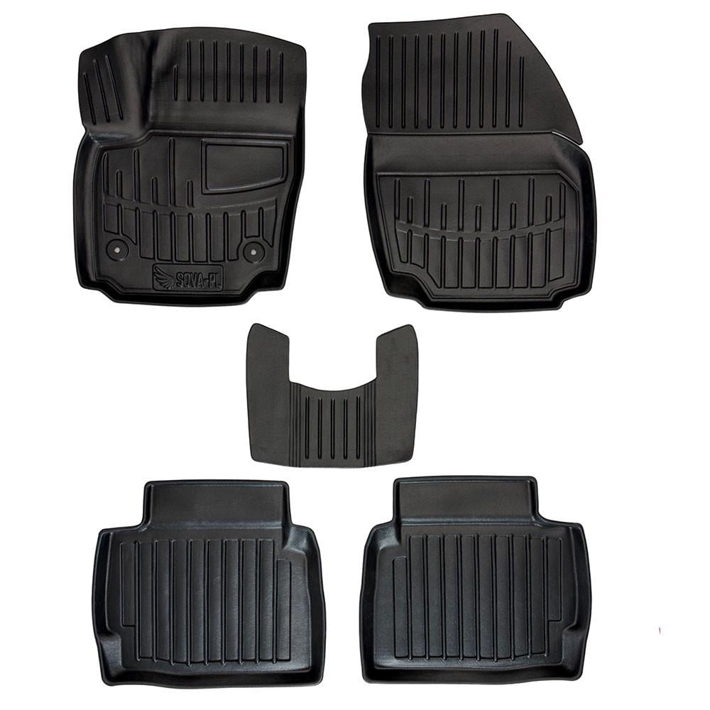 Коврики в салон SOVA-PL для Ford Mondeo IV 2007-2014 резиновые 5 шт. Черный (28800486)