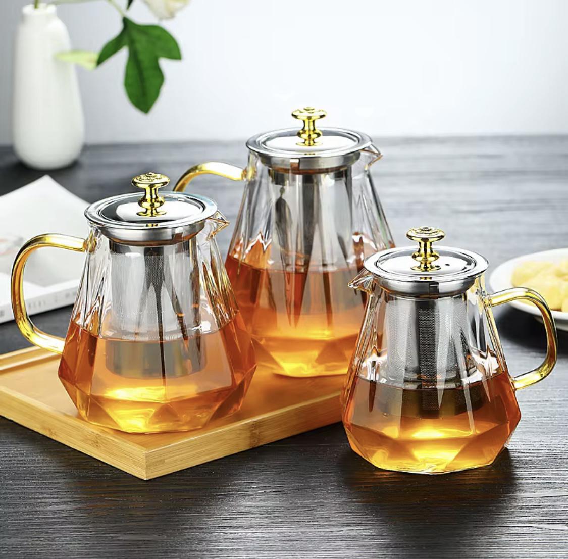 Чайник заварювальний скляний Золотий еліксир 850 мл (90417) - фото 5 Чайник заварювальний скляний Золотий еліксир 850 мл (90417) - фото 5