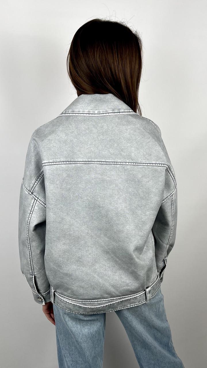 Куртка-косуха женская демисезонная M Голубой (#2358-1-02) - фото 5 Куртка-косуха женская демисезонная M Голубой (#2358-1-02) - фото 5